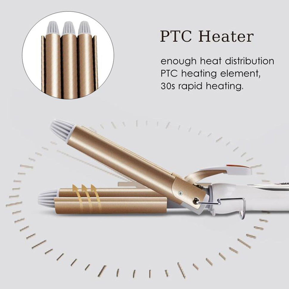 Three-Cylinder Ceramic Ion Big Wave Curling Iron