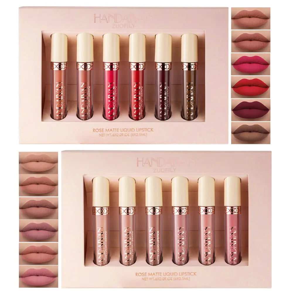 Matte Velvet Lipstick Gloss 12 Colours / 6pcs Set